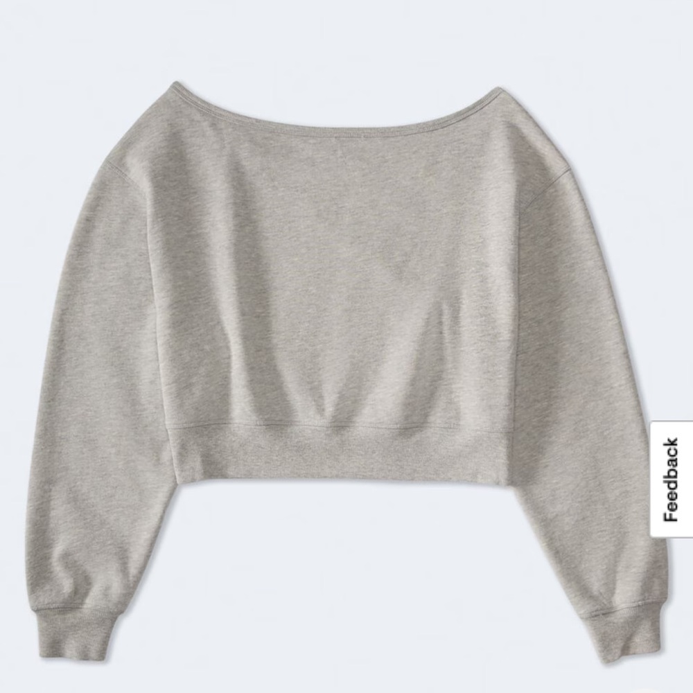 Aeropostale Gray Ohio State Buckeyes Cropped Off the Shoulder Sweatshirt - Picture 3 of 6